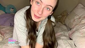 Barely Legal 18yo Petite 18+ Teen 18+ Loves Showing Off Her Cute Princess Panties And Pink Pussy Online The Panty Bank - Used Panties