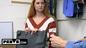 feeling so aroused in halloween costume, violet spice and marcelo engage in office fucking with cum facial.