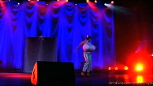 The Bustiest Stripper Ever Rips Clothes and Dances with Huge Tits