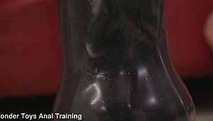 Lady Ana tests handmade Balldog XL with anal fisting!