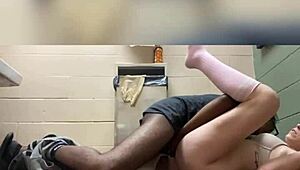 Teen slut gets dominated in public bathroom with deepthroat and gagging