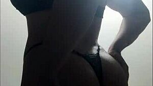 brazilian athletic babe teases with big ass striptease 😏