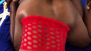 Hot Black Babe Gets Pussy Fucked Doggystyle by Monster Cock