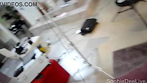 sophie dee and lisa ann play with their big pussies using dildos