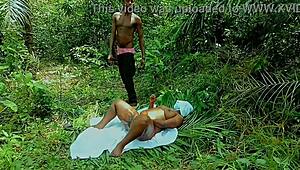 Amateur bbw goddess rides big black cock in hairy bush