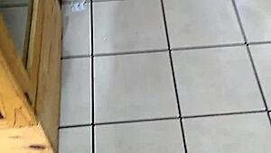 Mexican culona woman shopping in the store with her big ass