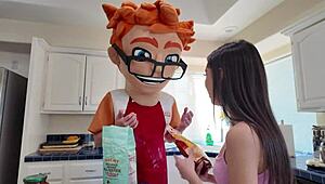 Petite Brunette Eva Generosi Sucks Sausage And Takes Cum