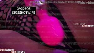 halloween kriss hotwife naughty fun cumming on my huge toy