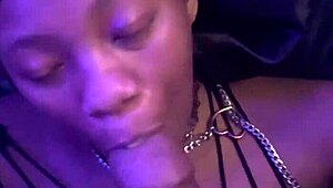 ebony facial cumshot on pretty young couple