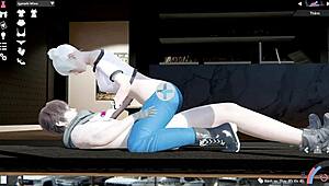 i love watching this asian couple fuck passionately, her riding his cock so hard