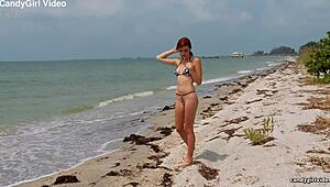 hollis ireland shows off in micro bikini hd