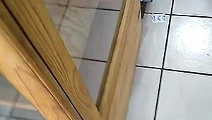 Mexican culona woman shopping in the store with her big ass