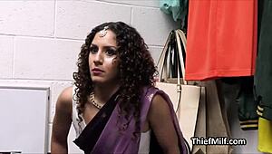 Stealing desi cougar gets busted and fucked hard on the office desk 😈