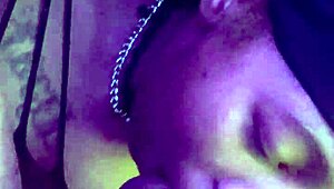 ebony facial cumshot on pretty young couple