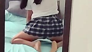 Estudiante Rica Cogida En Uniforme