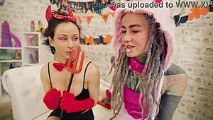 Anal Pornstars Anuskatzz And Stacy Bloom - Atm Lesbian Pussy Licking Big Dildo Xl Sextoy Halloween Special Play