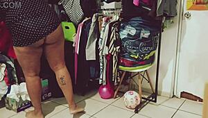 Watch this bbw clean the room? She's so curvy!