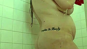 Shower session with domme mommy in naked bathing