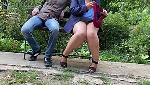 satisfying son-in-law's dirty needs with flashing wet pussy