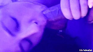 Blonde Elis sucks cock