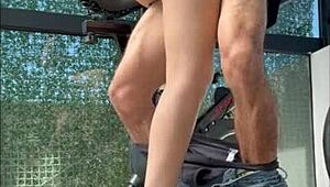 Hidden cam: Argentinian stepsister sucking cock in the gym! 😏