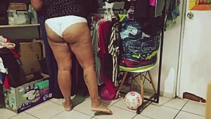 Watch this bbw clean the room? She's so curvy!