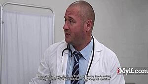 i watch katie kinz clutch husband while fucking doctor's cock with pussy