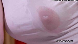 Oiled Asian lesbian babe receives sensual massage. Intense fingering follows in the session