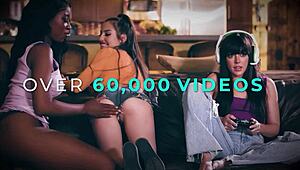 Massage Turns Steamy with Lesbian Fucking