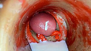 Camera captures deep pussy ejaculation asmr