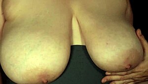 Amateur sucks hard nipples close-up