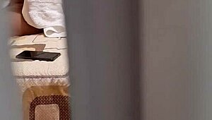 Spying on sexy Mexican university companion's ass under miniskirt during promotion trip