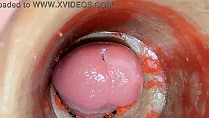 Camera captures deep pussy ejaculation asmr