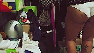 Watch this bbw clean the room? She's so curvy!