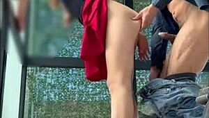 Hidden cam: Argentinian stepsister sucking cock in the gym! 😏