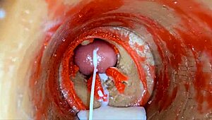 Camera captures deep pussy ejaculation asmr