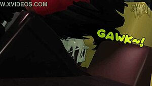 Roblox noob gets her big ass fucked by big black cock Damicuh in intense action