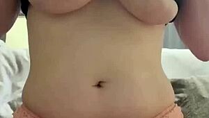 I stuff my panties into my wet puffy pussy for intense masturbation.