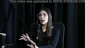 i watch the naughty interview with melina khalifa on porn cast brazil - part 1, she's so hot on sheer red