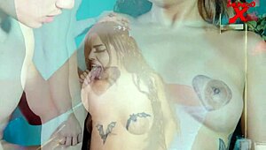 Cousins Fuck Non-Stop, Taking Advantage Of The Brunette's Boyfriend's Absence.