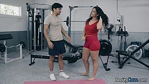 busty curly brunette shakes her big ass before deep fucking, says max fills to victoria voxxx