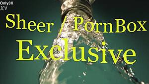 Lina Luxa performs solo anal masturbation in bathroom