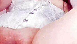 Hot Mother-In-Law Masturbates Pussy and Ass for Stepson, Loves Being a Slutty Wife