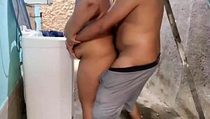 brazilian naughty teacher fucks her student, homemade, clothes ripped, ass dripping cum, big natural tits and ass covered