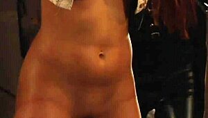 this submissive lesbian slave with big natural boobs gets dominated hard by her mistress