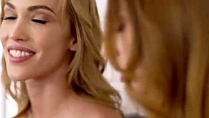 Two hot stepmoms on one lucky stepson and guy enjoyed pov double blowjob 😍