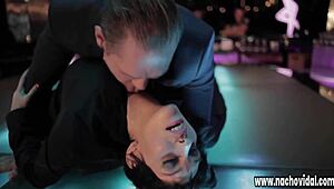 Stylish strip club performance with dancing, teasing, and baseball bat by Nacho Vidal