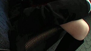 Japanese cutie sucks and fucks! Tiny hairy tits action!