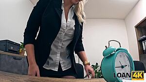 Undercover library girl seduces with hardcore toys in office