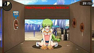 18 maid has sex with men in public gloryhole